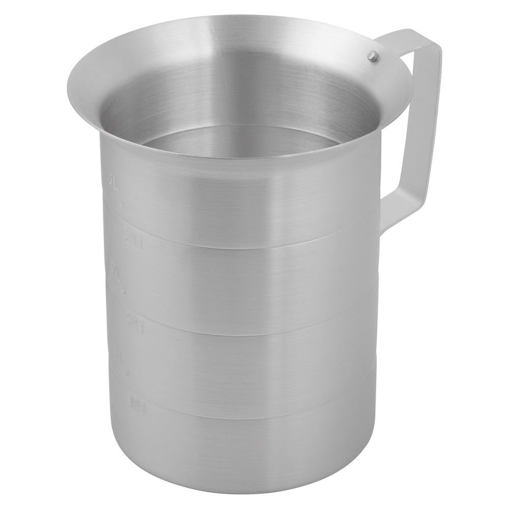 Winco Aluminum Measuring Cup, 4 Quart Capacity