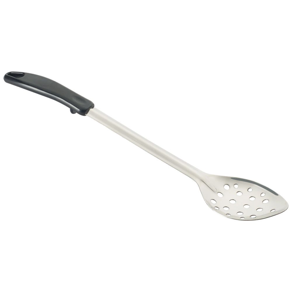 Winco Stainless Steel 1.2mm Perforated Basting Spoon With Stop-hook Polypropylene Handle, 15 Inch