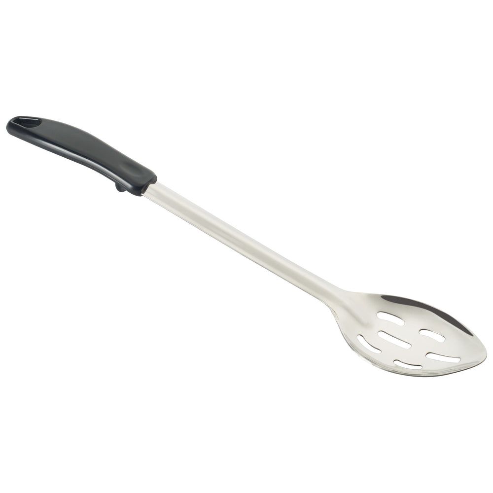 Winco Stainless Steel 1.2mm Slotted Basting Spoon With Stop Hook Polypropylene Handle, 15 Inch