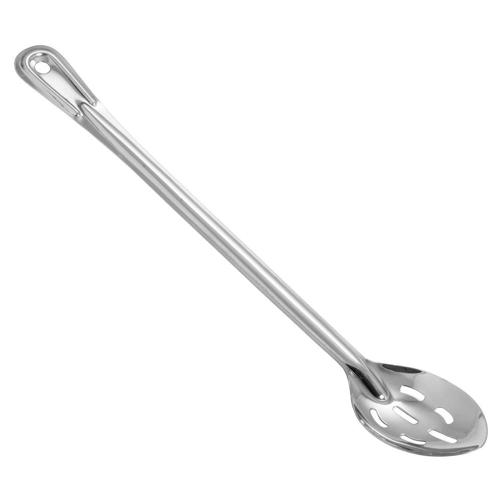 Winco Prime Heavy-duty Stainless Steel 1.5mm Slotted One Piece Basting Spoon, 18 Inch