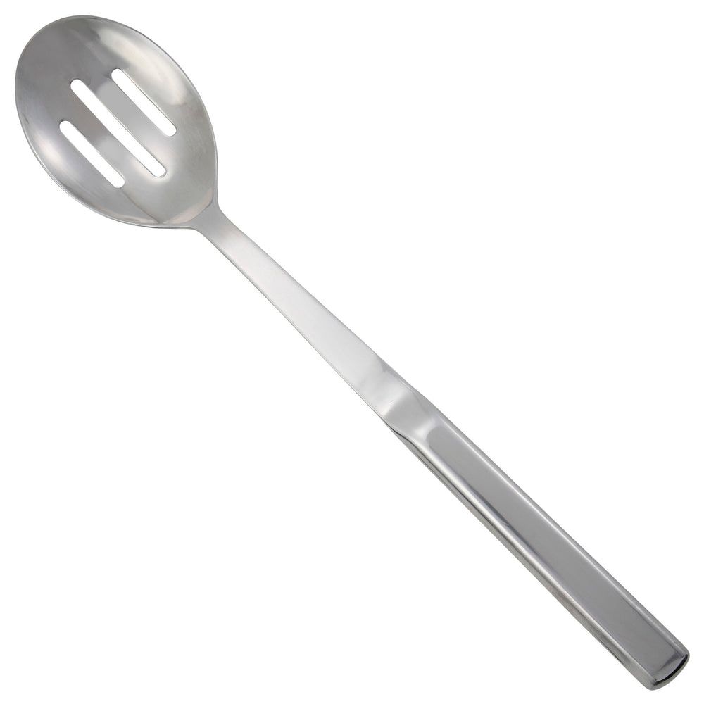 Winco Deluxe Stainless Steel Slotted Spoon With Hollow Handle, 11 3/4 Inch