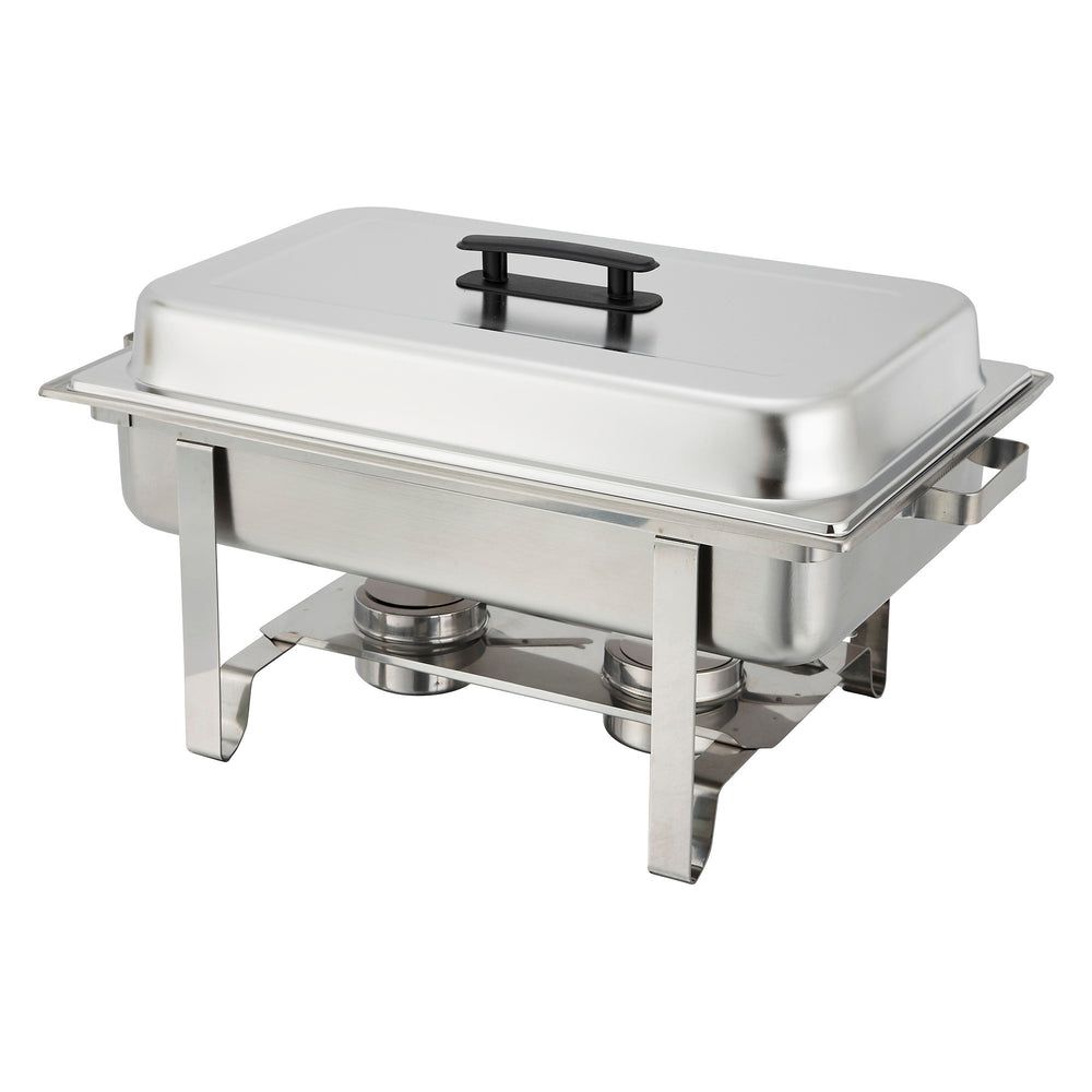 Winco Newburg Stainless Steel Full Size Rectangle Chafer, 8 Quart Capacity