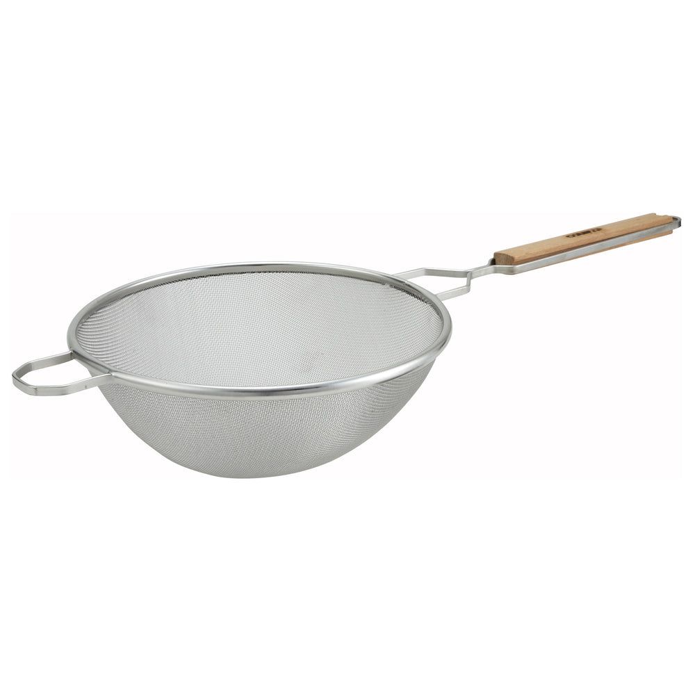 Winco Stainless Steel Single Fine Mesh Strainer, 10-1/2 Inch