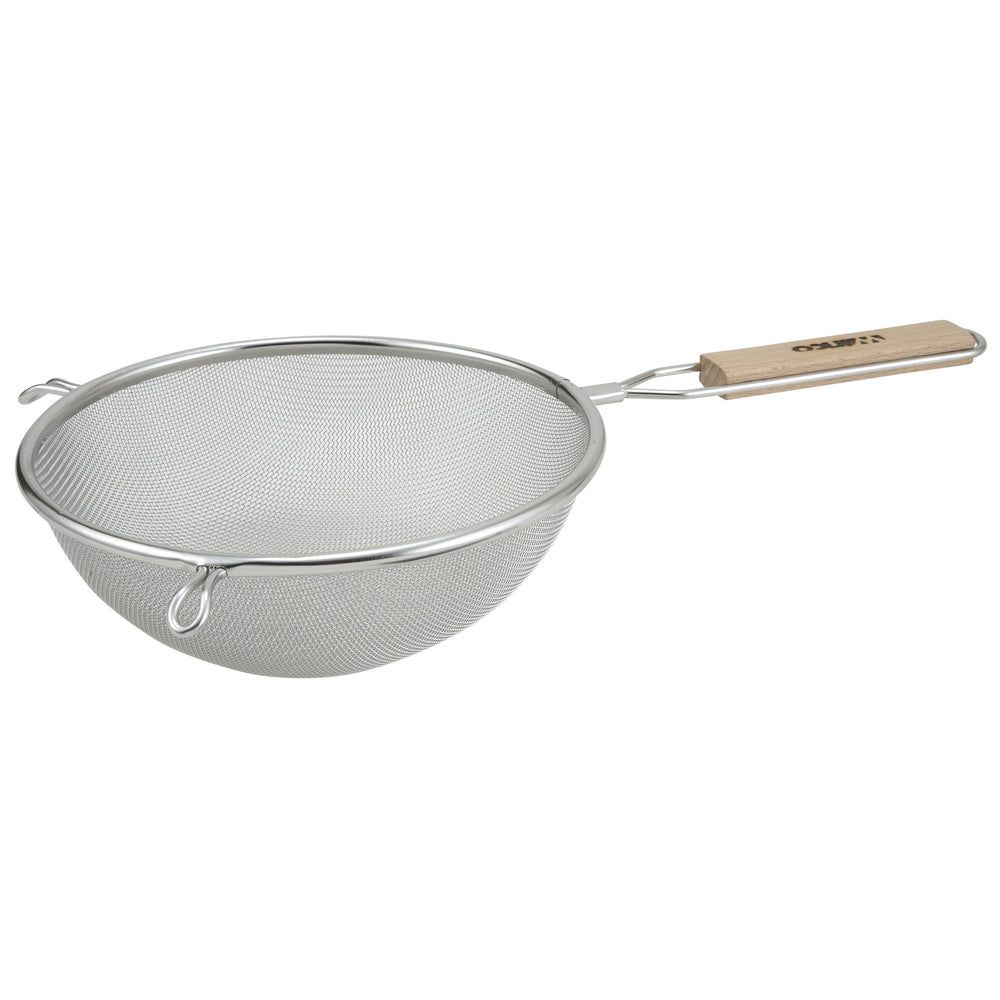 Winco Stainless Steel Single Fine Mesh Strainer, 8 Inch Dia.