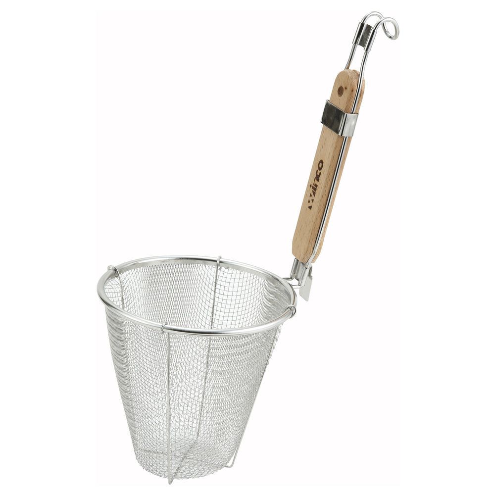 Winco Stainless Steel Single Mesh Deep Bowl Strainer, 5.5 X 6.5 Inch