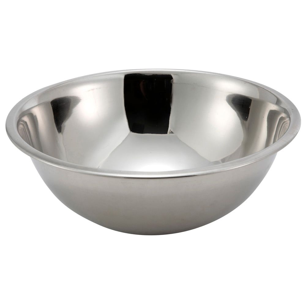 Winco Stainless Steel Economy Mixing Bowl, 5 Quart Capacity