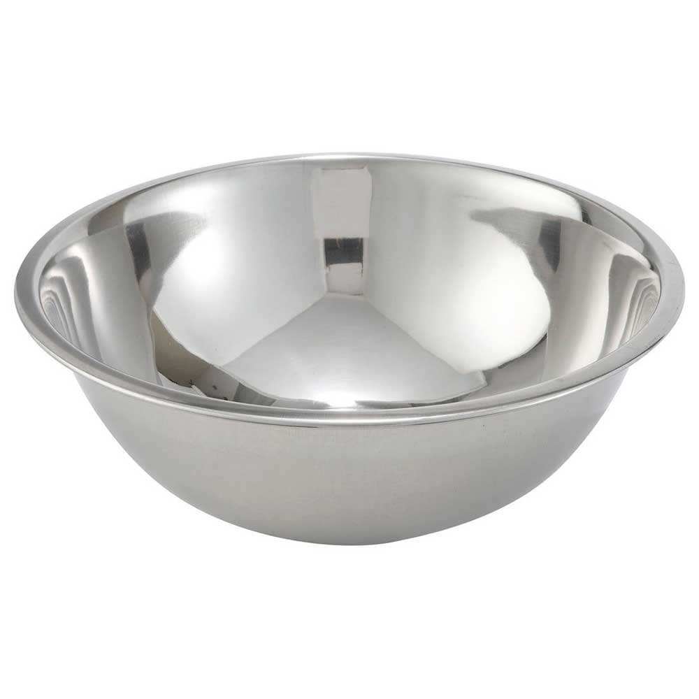 Winco Stainless Steel Economy Mixing Bowl, 8 Quart Capacity