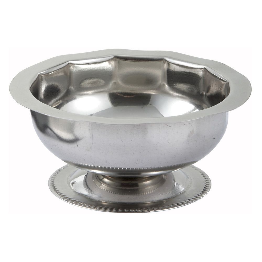 Winco 18/8 Stainless Steel Paneled Sherbet Dish, 5 Ounce Capacity