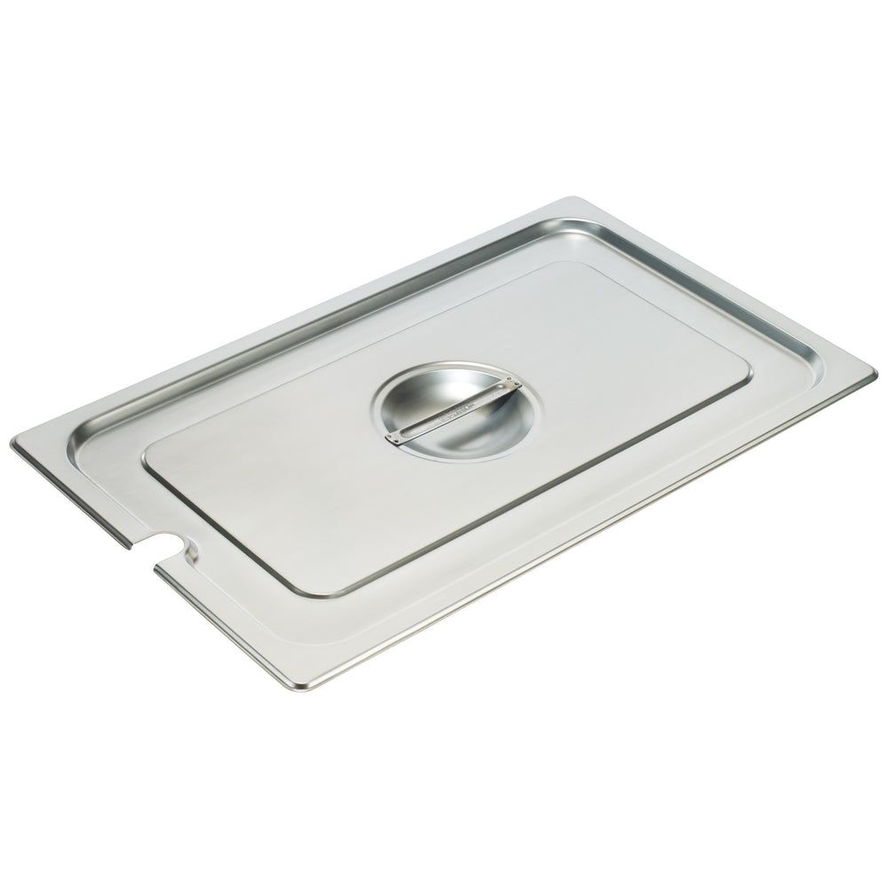 Winco 18/8 Stainless Steel Slotted Flat Cover For Full Size Steam Table Pan