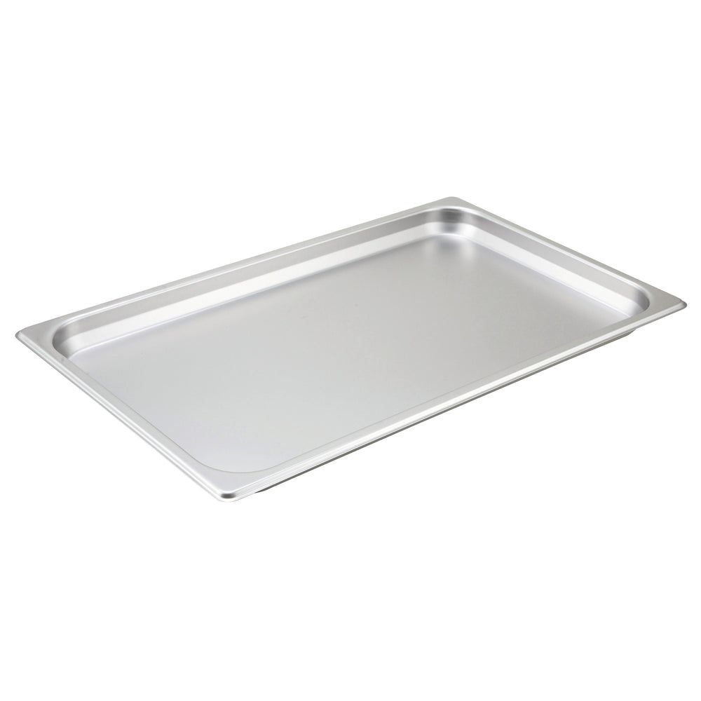Winco 25 Gauge 18/8 Stainless Steel Standard Weight Straight Sided Full Size Steam Table Pan, 20-3/4 X 12-3/4 X 1 1/4 Inch