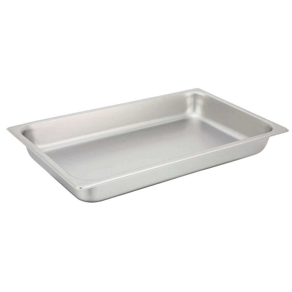 Winco 25 Gauge 18/8 Stainless Steel Standard Weight Straight Sided Full Size Steam Table Pan, 20-3/4 X 12-3/4 X 2 1/2 Inch