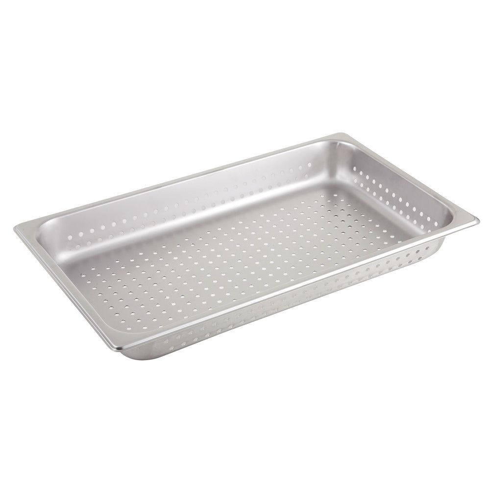 Winco 25 Gauge 18/8 Stainless Steel Full Size Perforated Steam Table Pan, 2 1/2 Inch Depth