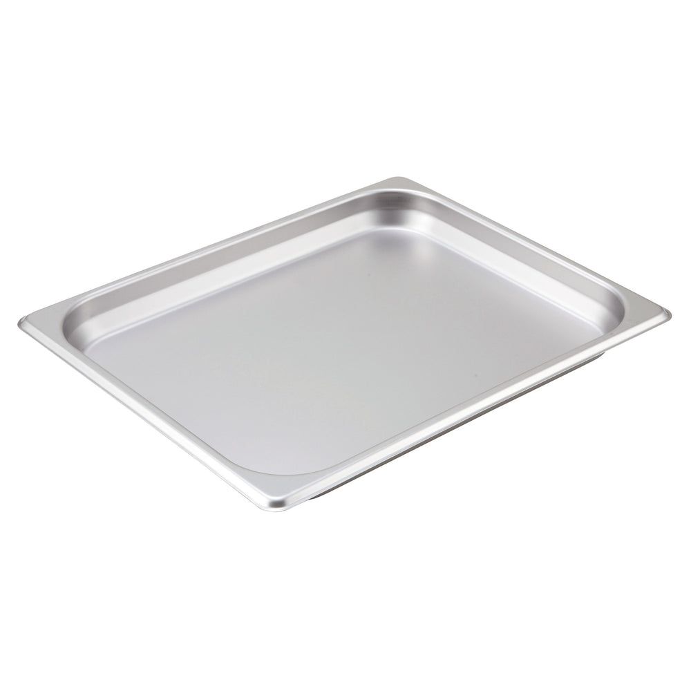 Winco 25 Gauge 18/8 Stainless Steel Standard Weight Straight Sided Half Size Steam Pan, 10 3/8 X 12 3/4 X 1 1/4 Inch -- 12 Per Case