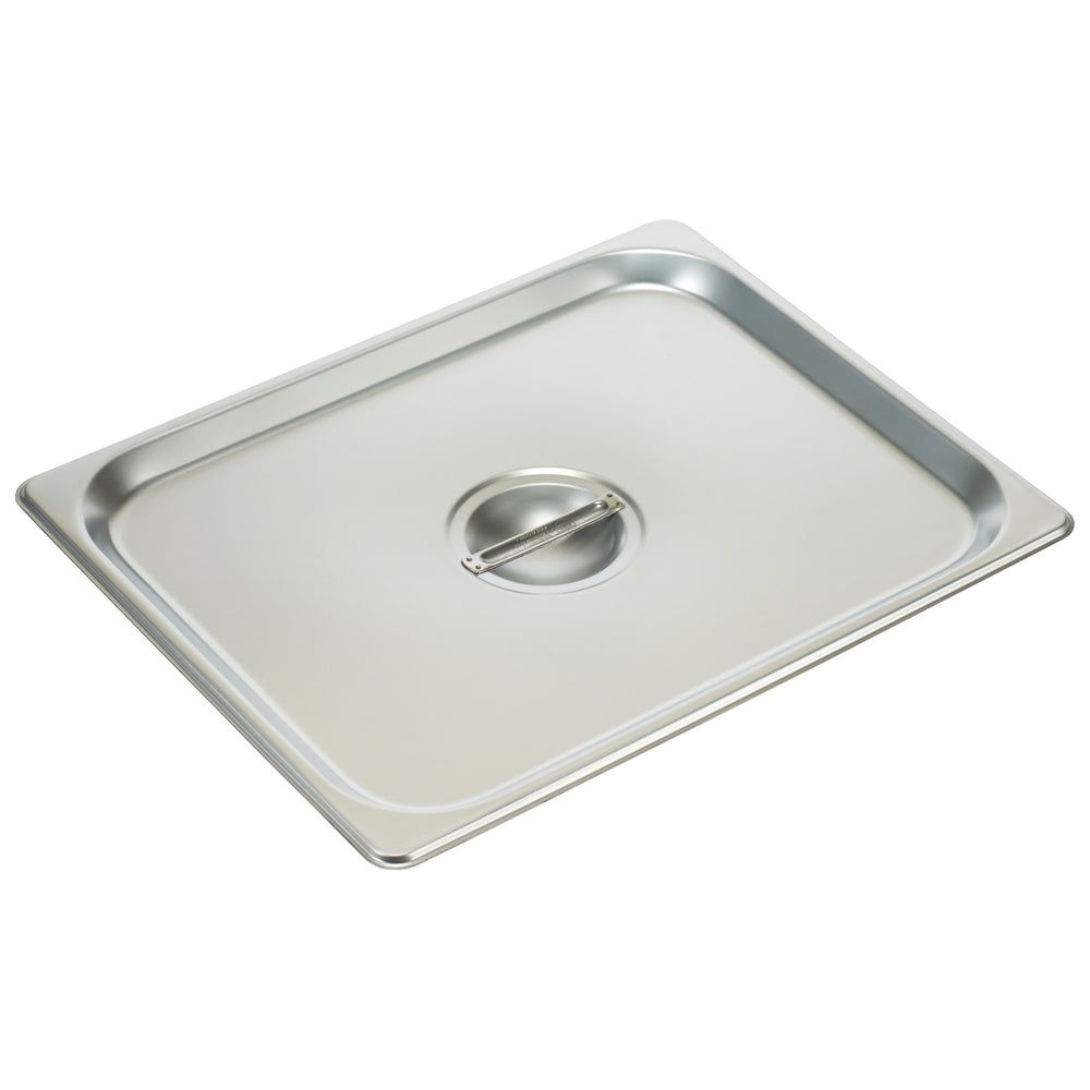 Winco 18/8 Stainless Steel Rectangle Solid Cover For Half-size Steam Table Pan