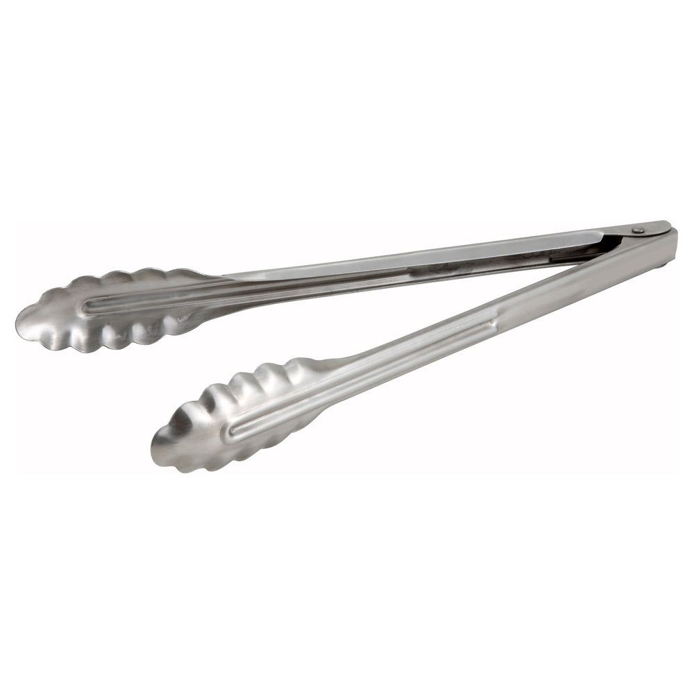 Winco Stainless Steel Heavy Weight Utility Tong, 12 Inch
