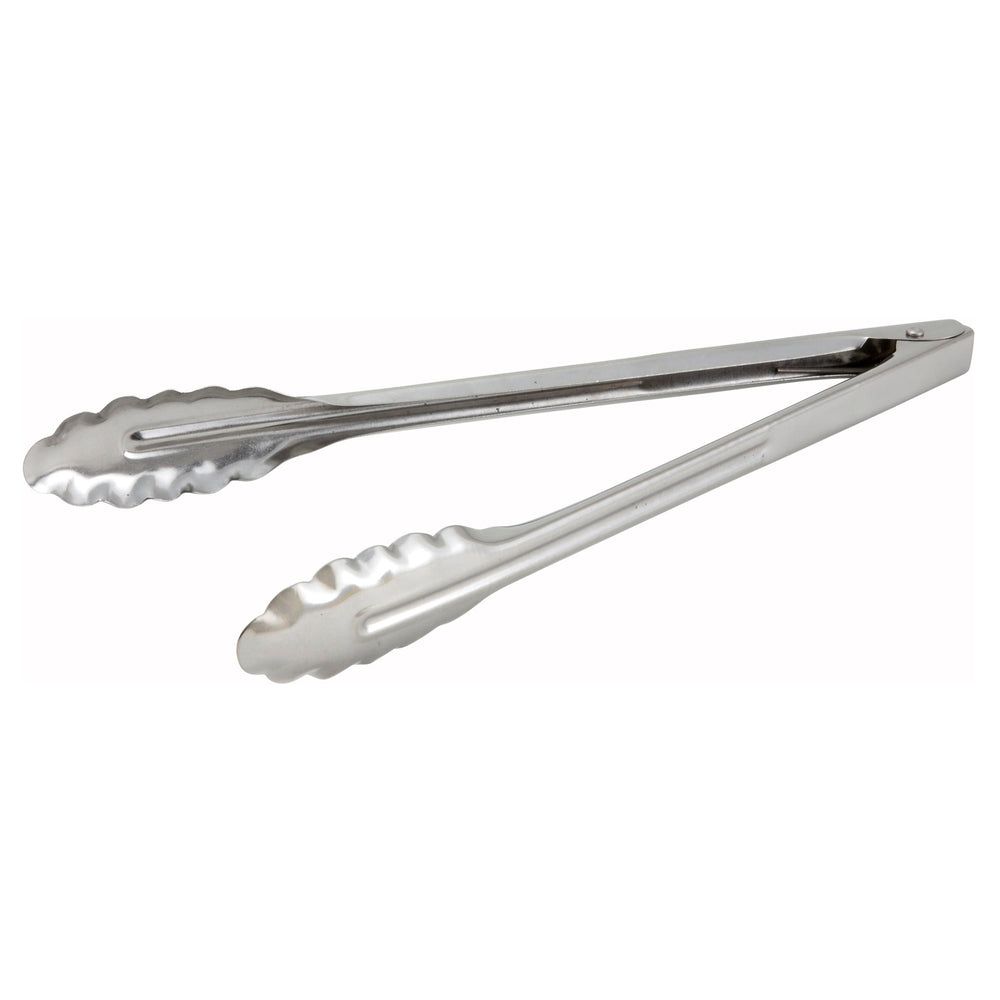 Winco Stainless Steel Medium Weight Utility Tong, 12 Inch