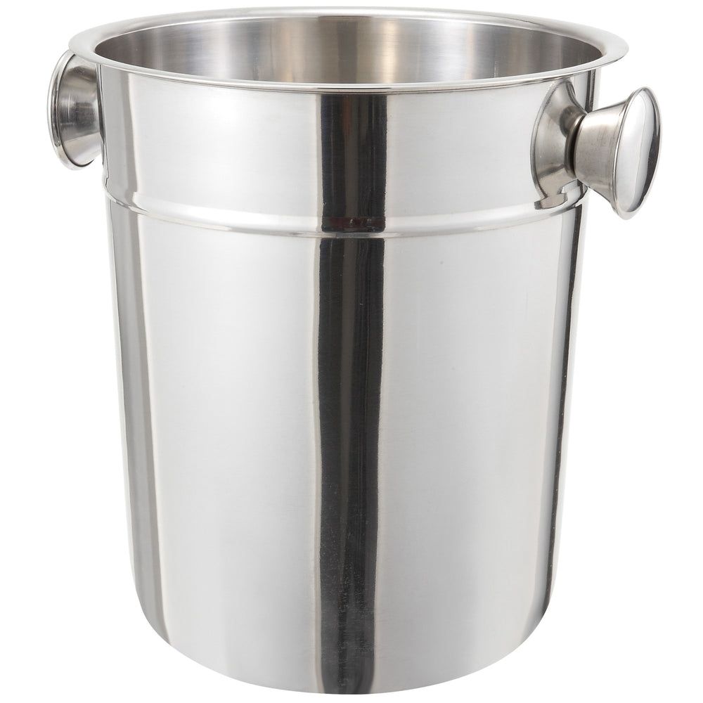 Winco Stainless Steel Mirror Finish Wine Bucket, 8 Quart