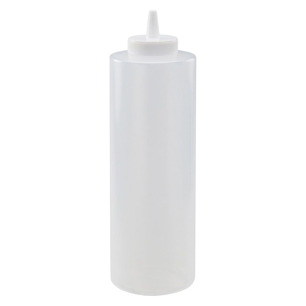 Winco Clear Plastic Regular Squeeze Bottle, 24 Ounce Capacity -- 36 Per Case