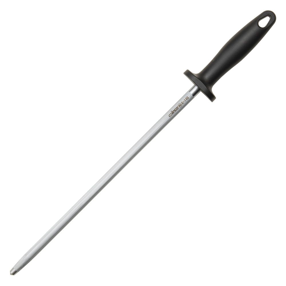 Winco Stainless Steel Sharpening Steel, 14 Inch Length