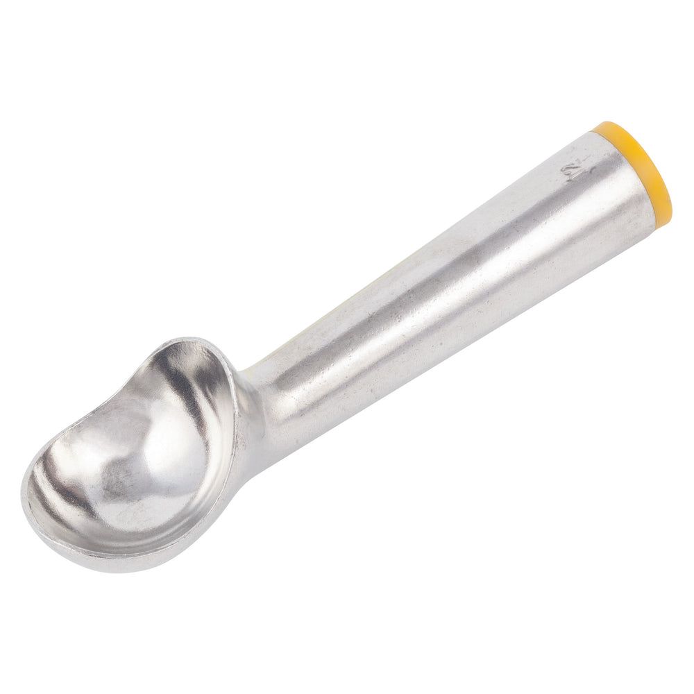 Winco Number 12 Yellow Finish Aluminum Self-defrosting Ice Cream Dipper, 3 Ounce Capacity