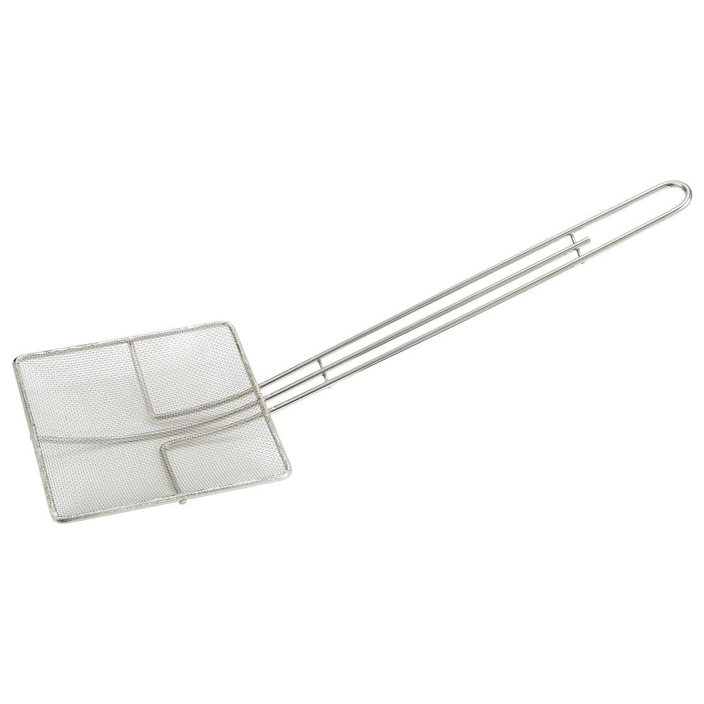 Winco Nickel-plated Square Mesh Skimmer With 13 Inch Handle, 6 3/4 X 6 3/4 X 20 Inch