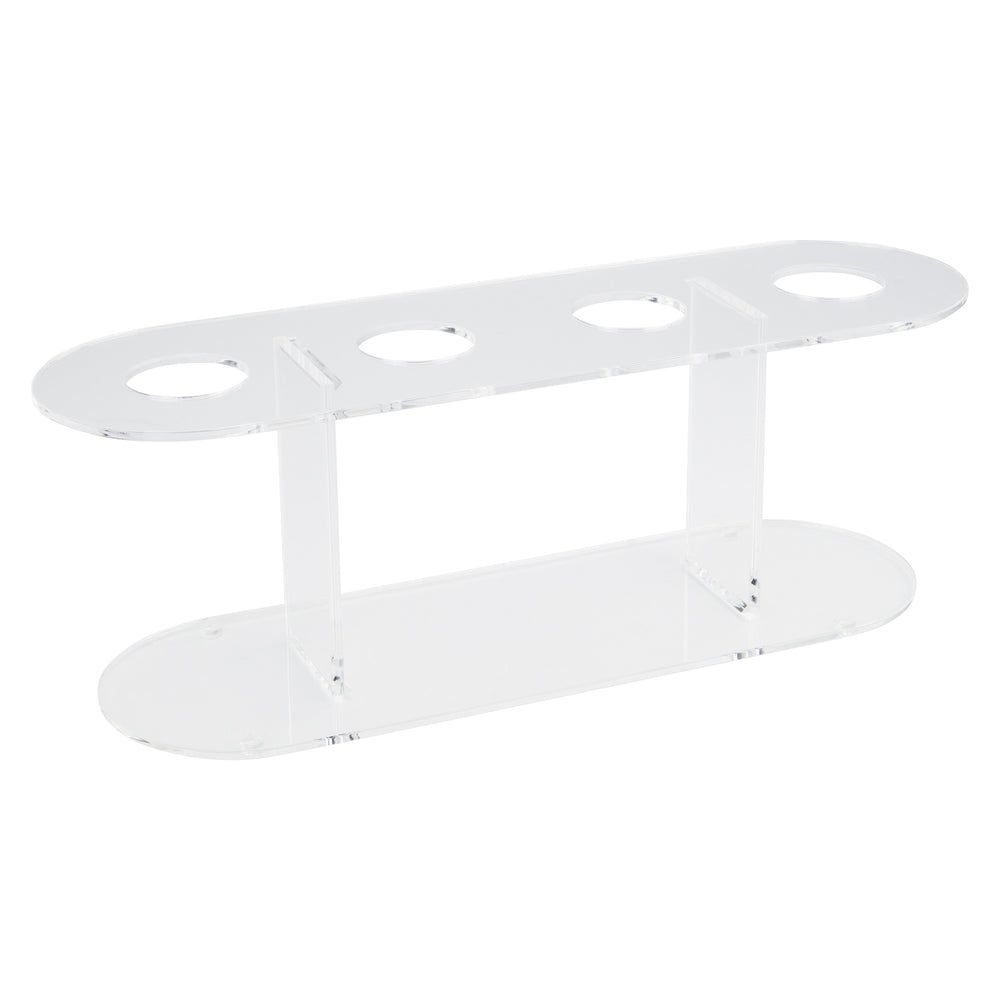 Winco Clear 4 Slot Plastic Ice Cream Cone Holder Stand, 12 X 4 X 4 1/2 Inch