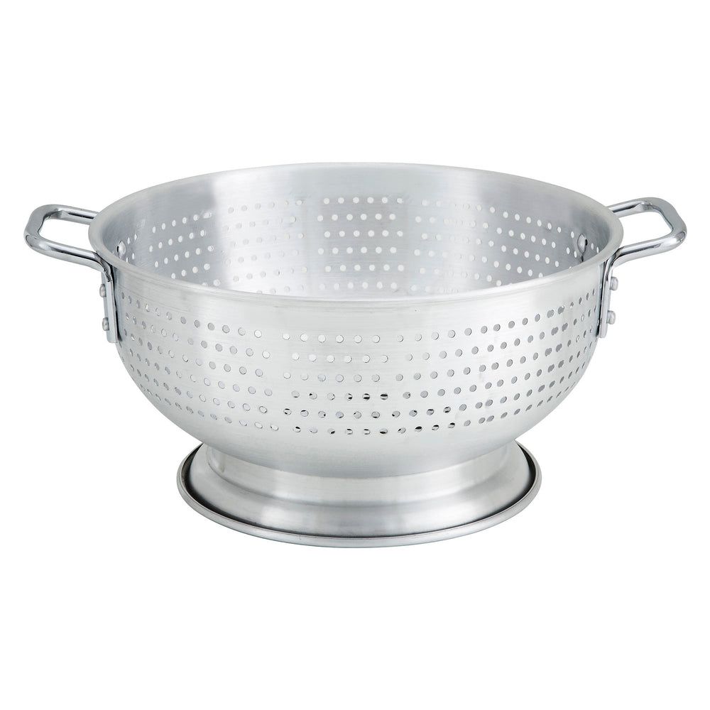 Winco Aluminum Colander With Handles And Foot, 8 Quart Capacity