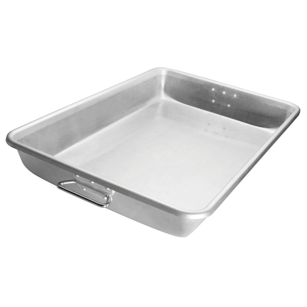 Winco 12 Gauge Aluminum Heavy Duty Bake/roast Pan With Drop Handle, 25 3/4 X 17 3/4 X 3 1/2 Inch