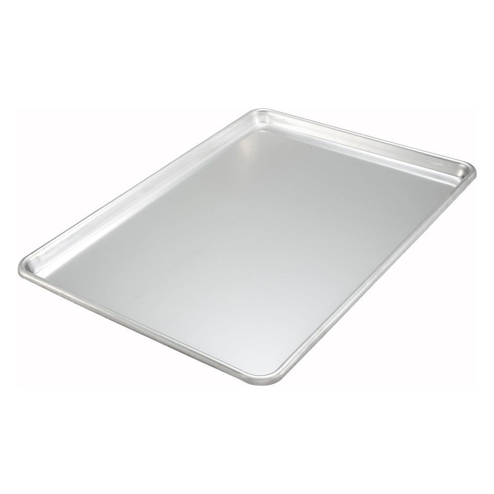 Winco 12 Gauge Aluminum Extra Heavy Duty Full Size Open Bead Sheet Pan, 18 X 26 Inch