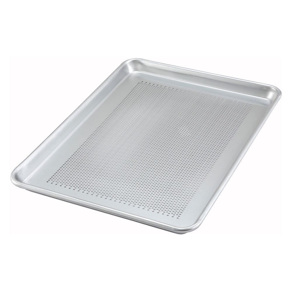 Winco 3003 Aluminum Perforated Half Size Close Bead Sheet Pan, 13 X 18 Inch