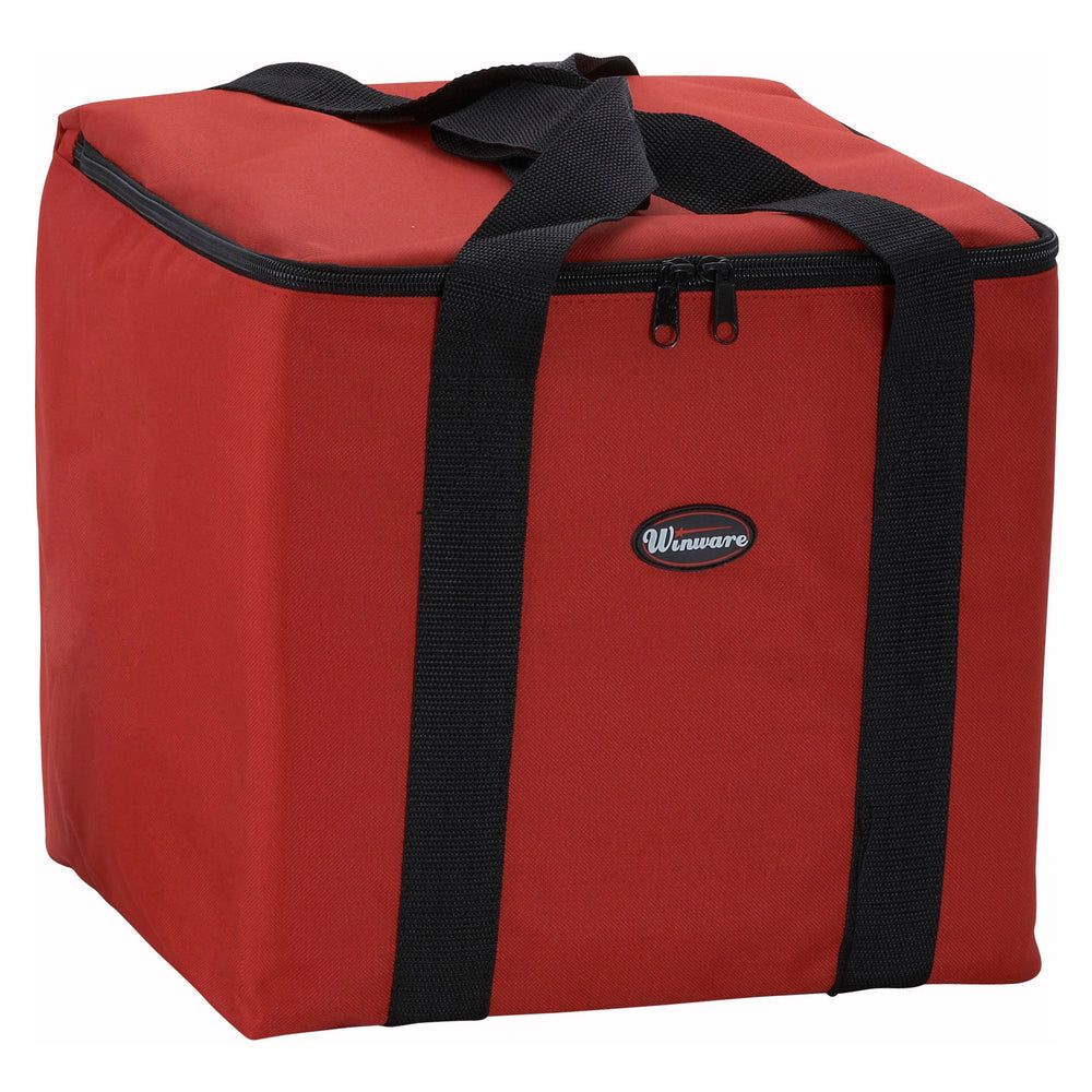 Winco Polyester Red Delivery Bag, 12 X 12 X 12 Inch