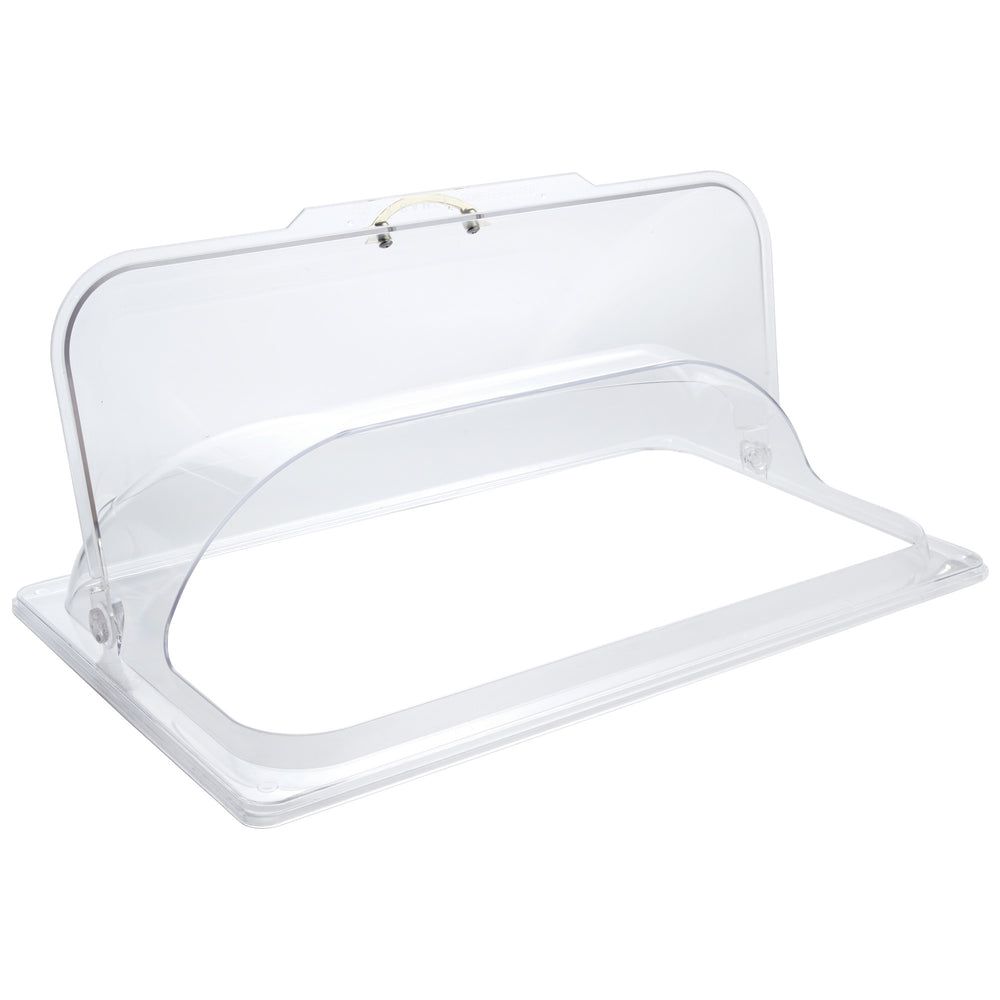 Winco Polycarbonate Rectangle Full Size Dome Flip Opening Cover Only, 21 1/2 X 13 3/4 Inch