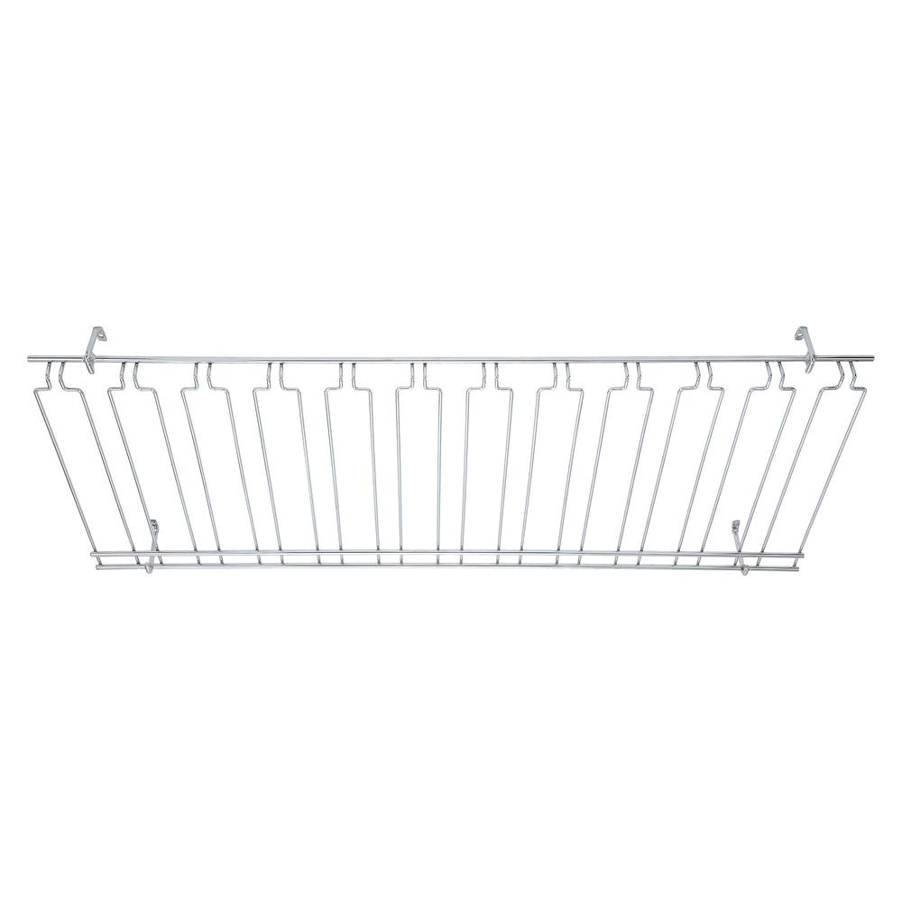 Winco Chrome Plated Wire 11 Channel Overhead Glass Hanger, 18 X 48 X 4 Inch