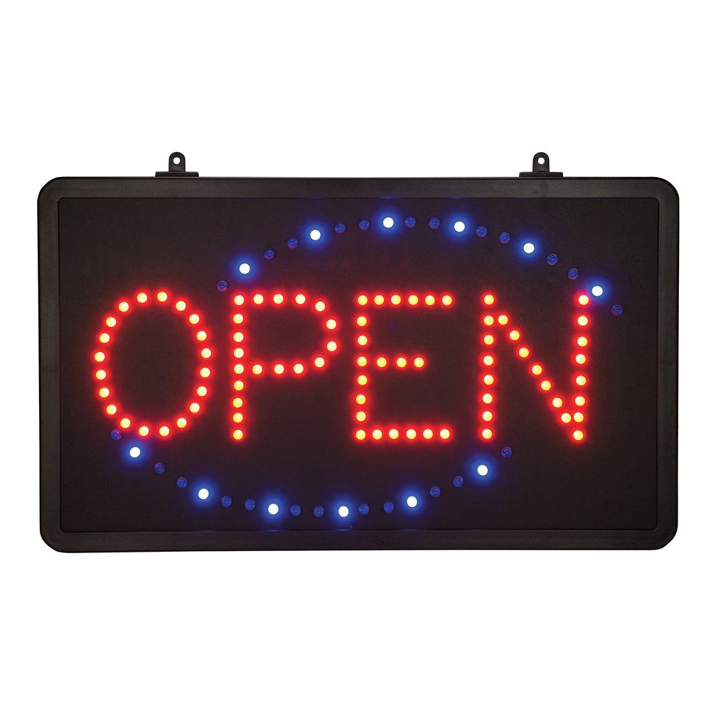 Winco Rectangle 3 Flashing Patterns Open Led Sign, 22 X 1-1/2 X 13 Inch