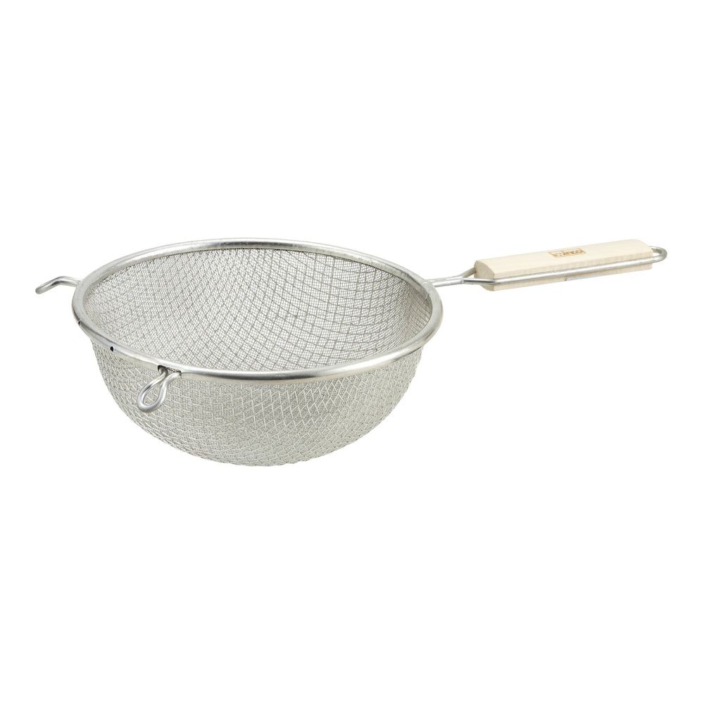 Winco Tinned Fine Double Mesh Strainer, 8 Inch