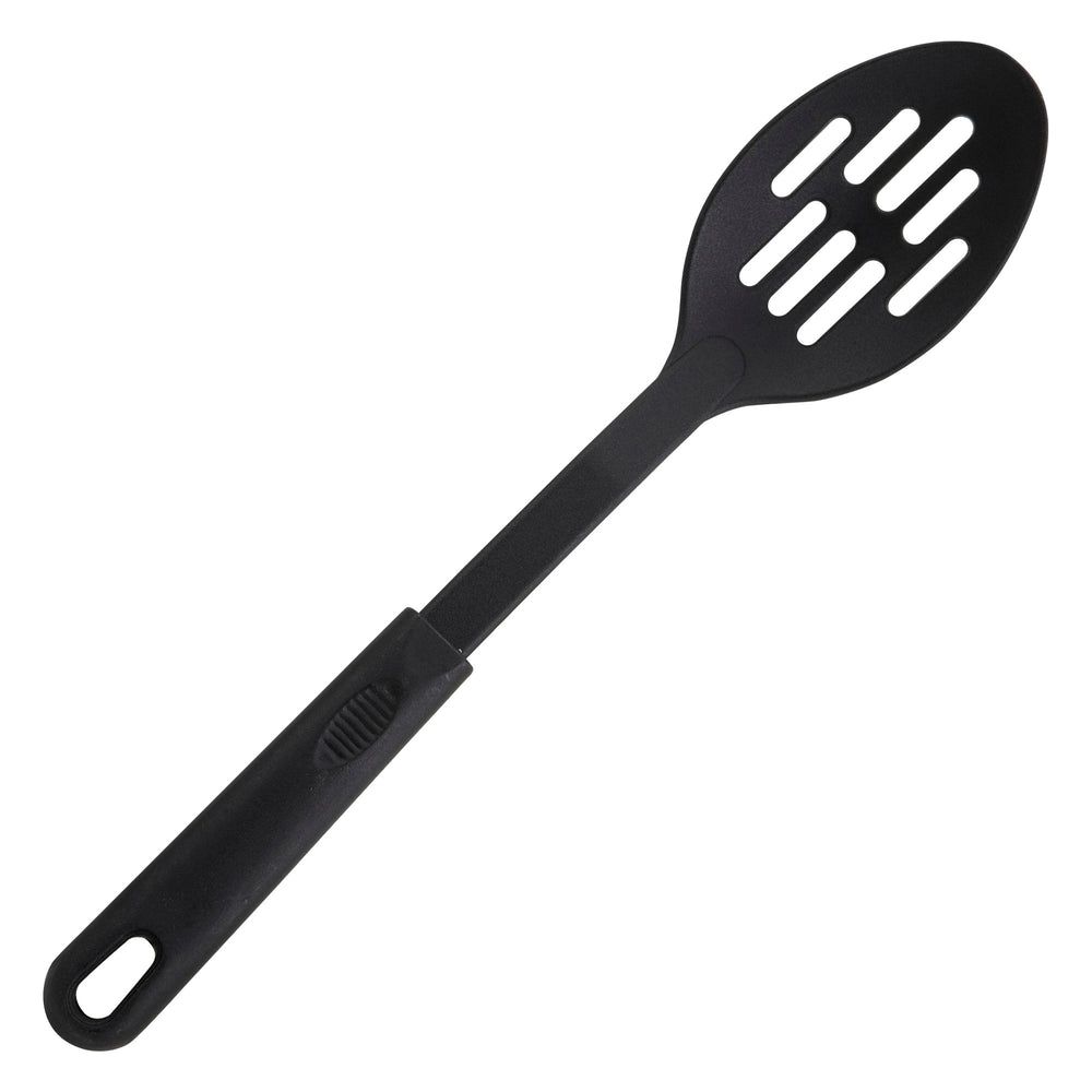Winco Black Nylon Slotted Spoon, 12 Inch