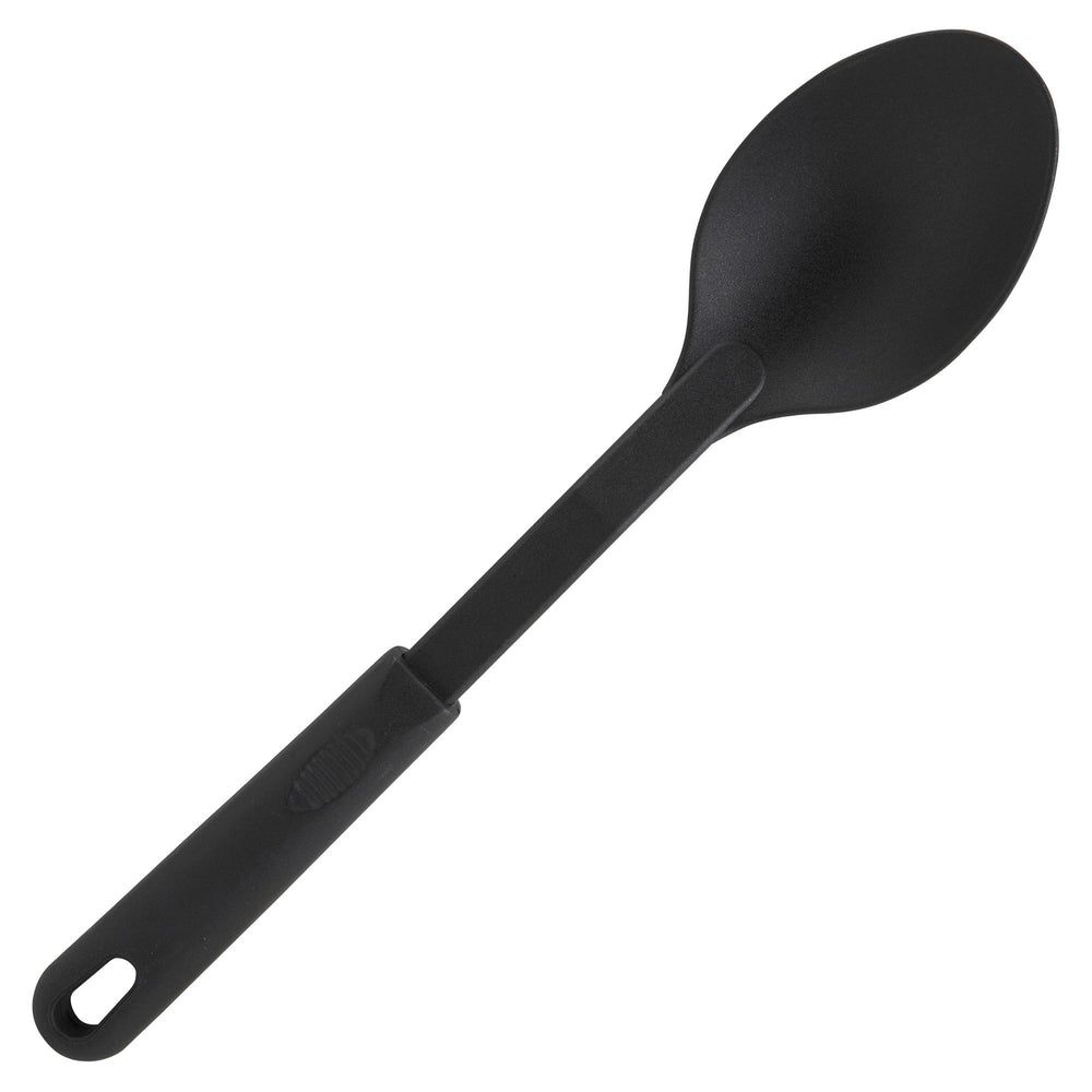 Winco Black Nylon Solid Spoon, 12 Inch