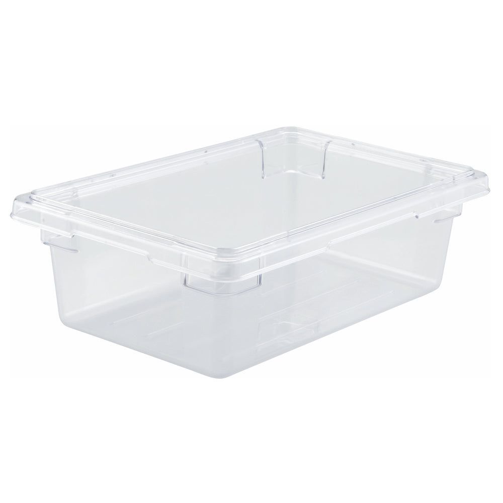 Winco Clear Polycarbonate Half Size Food Storage Box, 12 X 18 X 6 Inch