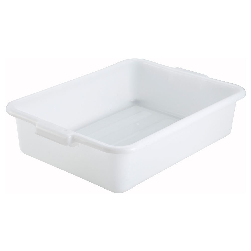 Winco White Polypropylene Standard Weight Dish Box, 20 X 15 X 5 Inch