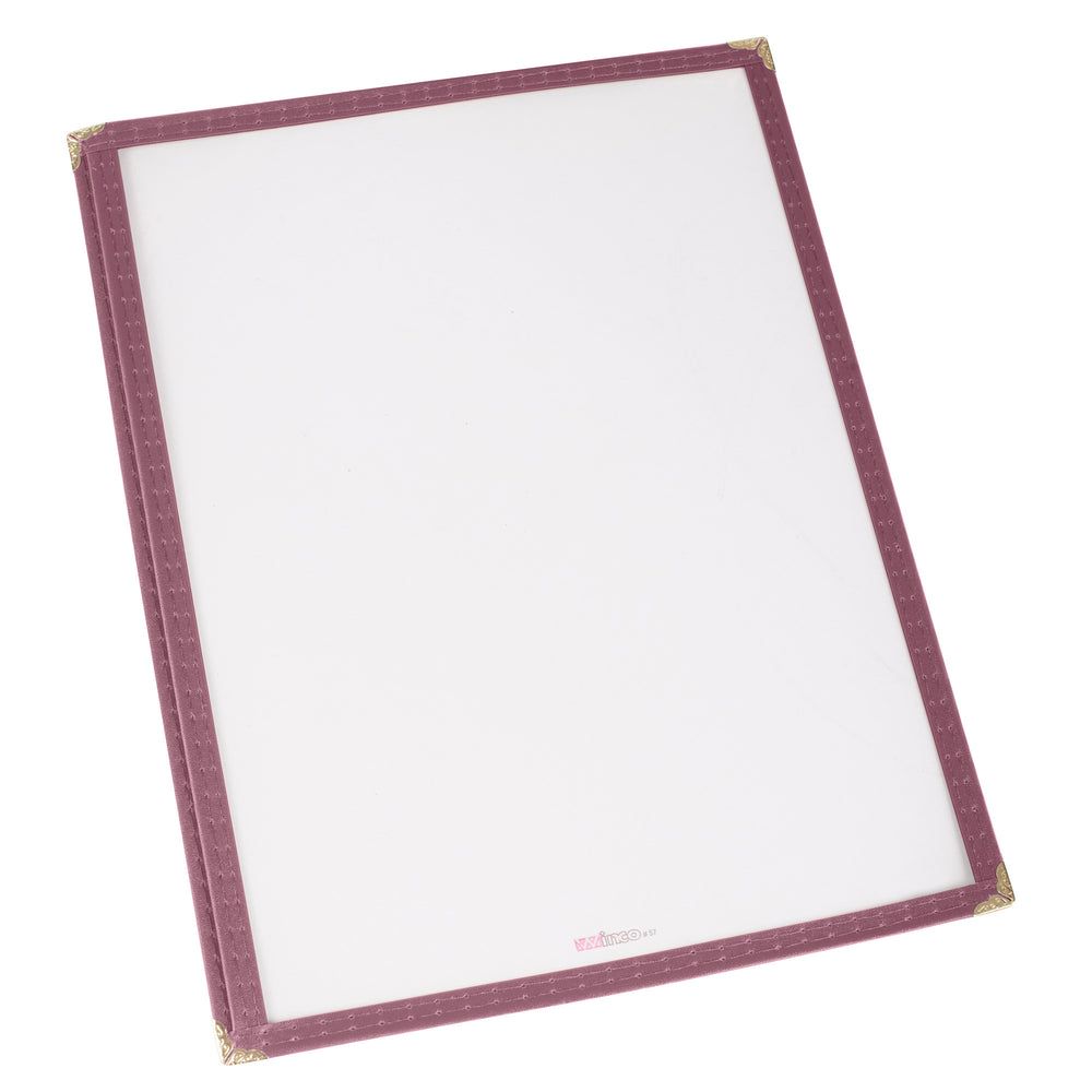 Winco Burgundy Single Pocket Menu Cover, 9-3/8 X 14-7/8 Inch