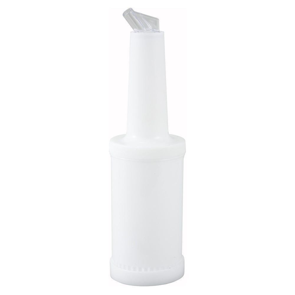 Winco White Plastic Liquor/juice Pour Bottle, 2 Quart Capacity