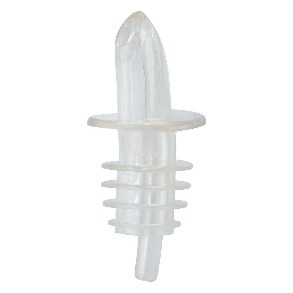 Winco Clear Plastic Economy Free Flow Pourer -- 12 Per Case