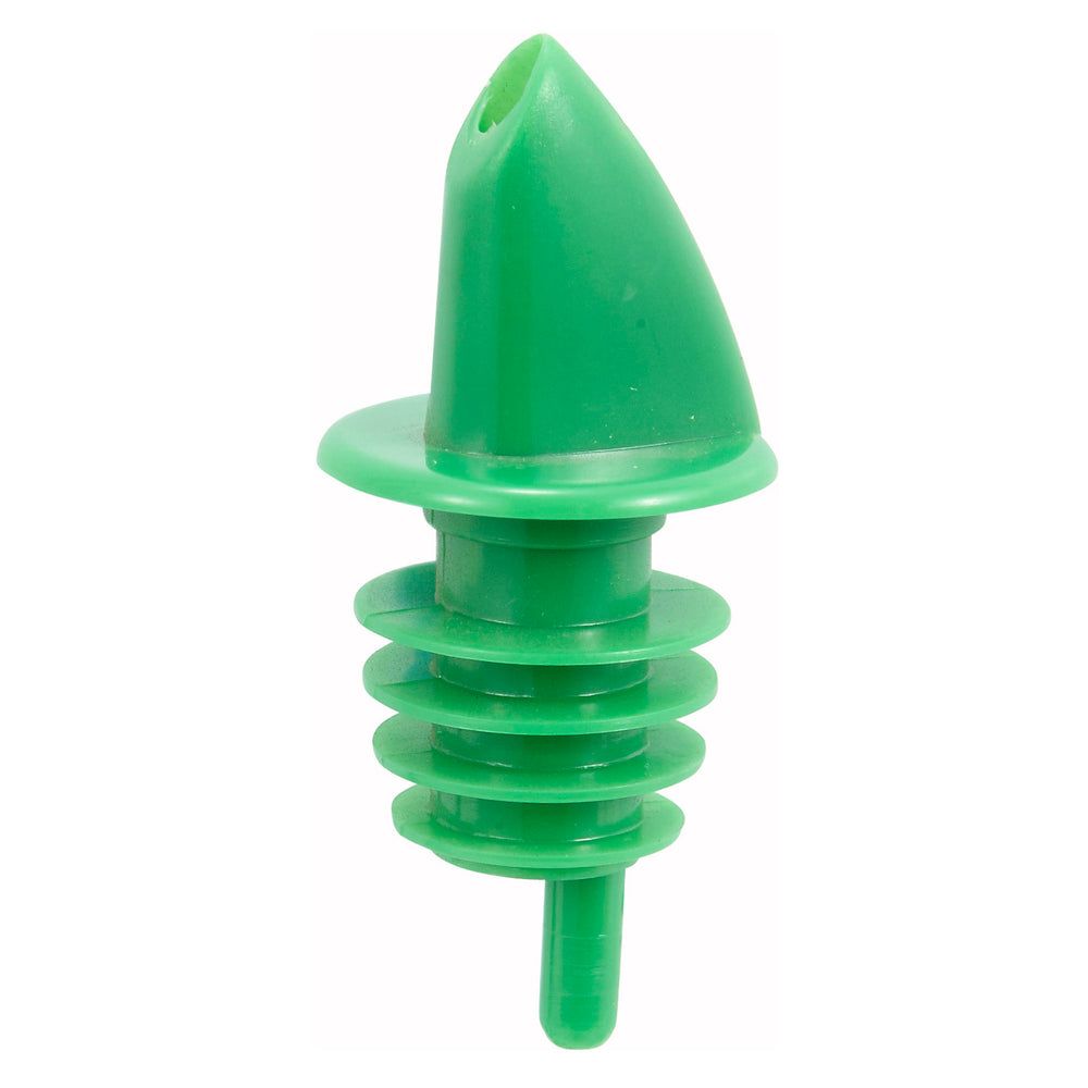 Winco Green Plastic Economy Free Flow Pourer -- 12 Per Case