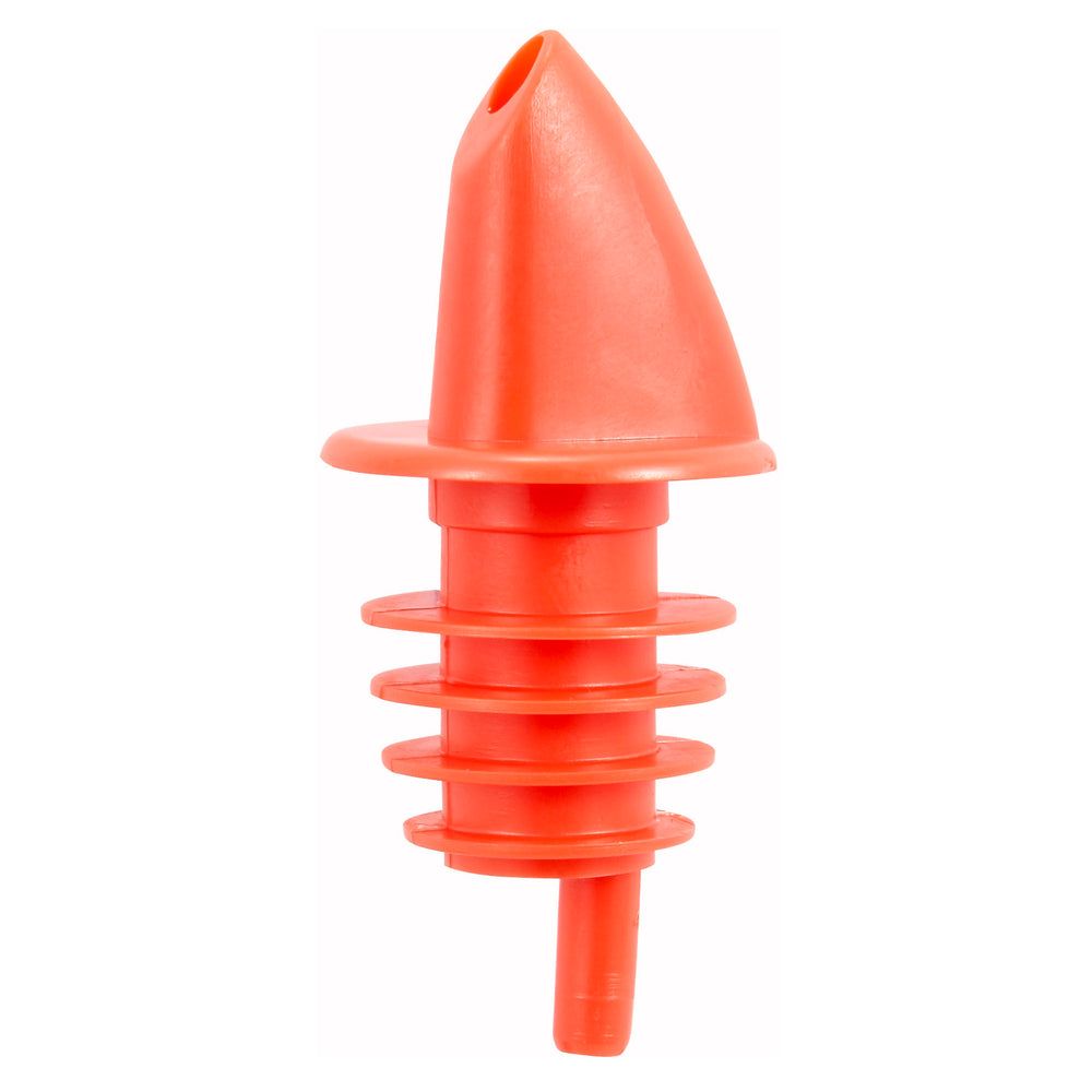 Winco Red Plastic Economy Free Flow Pourer -- 12 Per Case