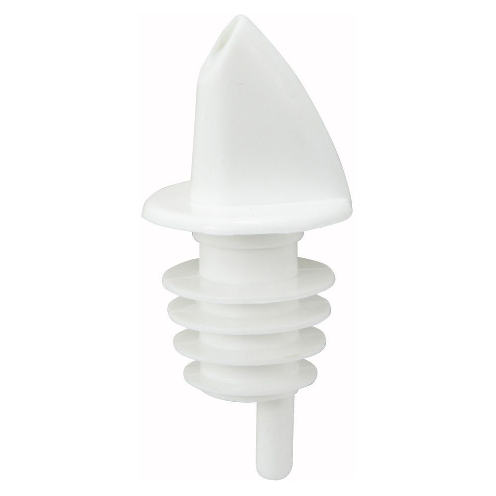 Winco White Plastic Economy Free Flow Pourer -- 12 Per Case