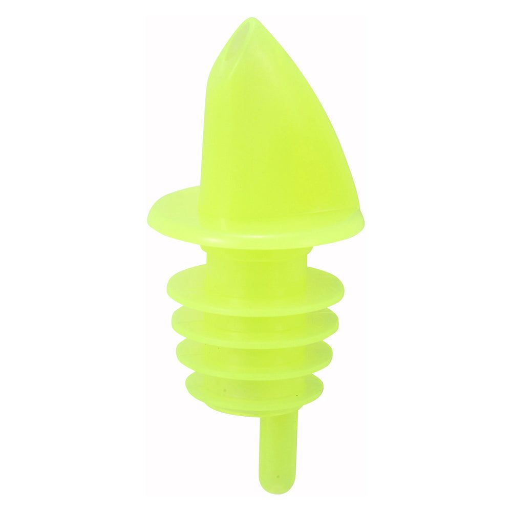 Winco Yellow Plastic Economy Free Flow Pourer -- 12 Per Case