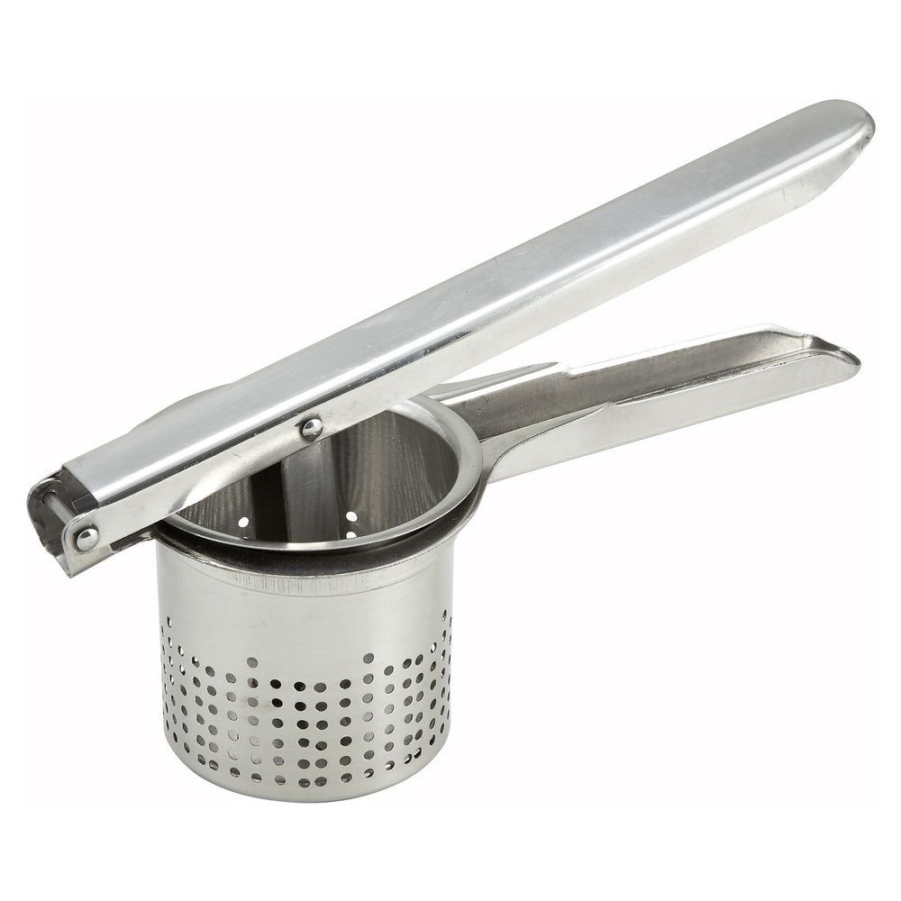 Winco Stainless Steel Economy Round Potato Ricer, 10 Inch