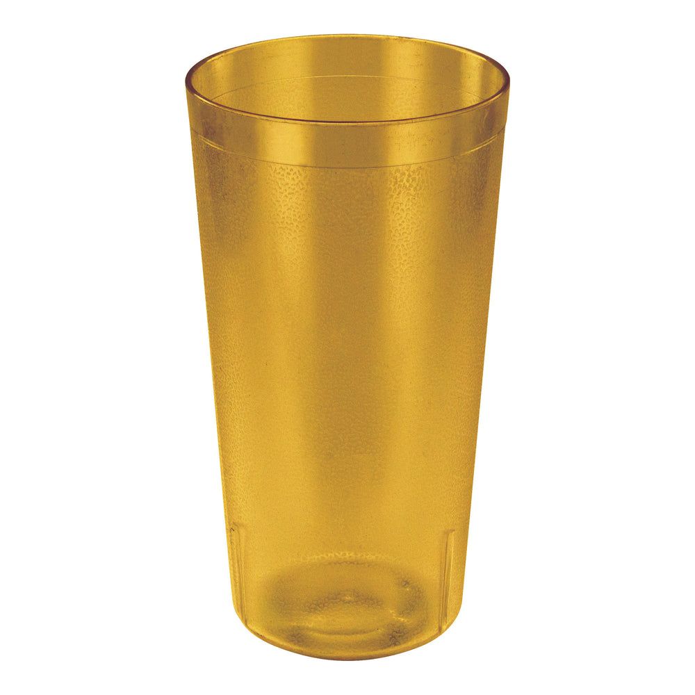 Winco Amber Plastic Pebbled Tumbler, 32 Ounce Capacity -- 12 Per Case