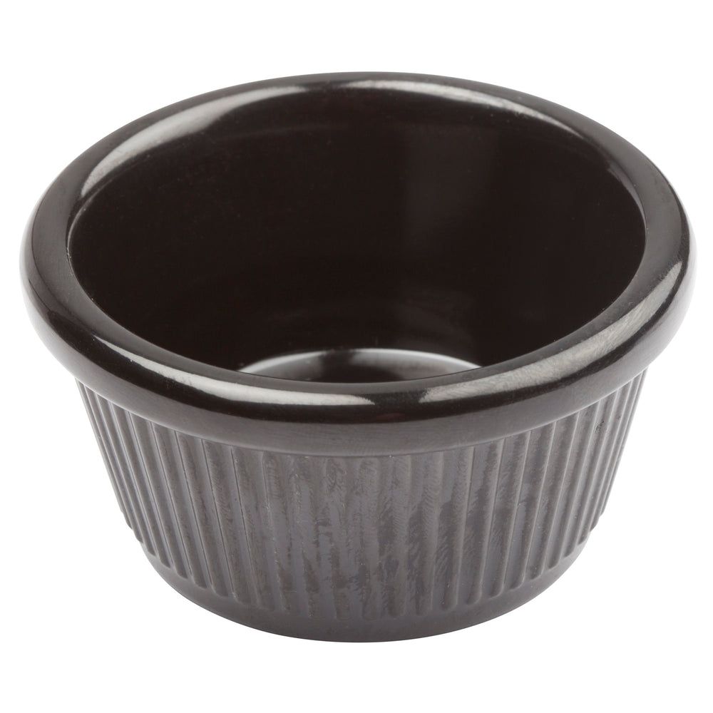 Winco Black Melamine Fluted Ramekin, 2 Ounce Capacity -- 8 Per Case
