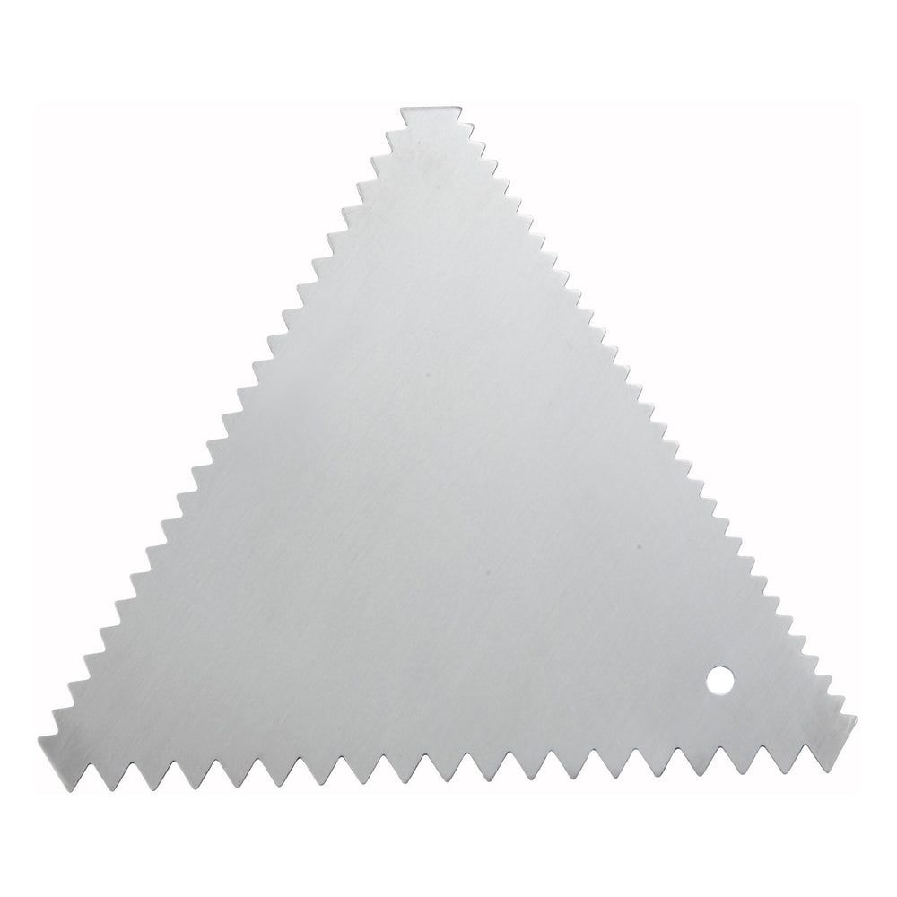 Winco Stainless Steel Fine, Medium And Coarse Triangle Decorating Comb -- 6 Per Case